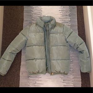 Light green super cute puffer jacket.